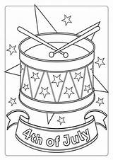 Coloring July Pages 4th Fourth Kids Activity Drum Printable Color Sheets Patriotic Sheknows Printables Drums Flag Disney Stars American Holiday sketch template