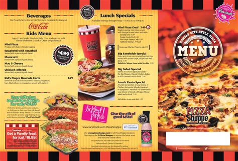 pizza shoppe menu menu  pizza shoppe platte city kansas city