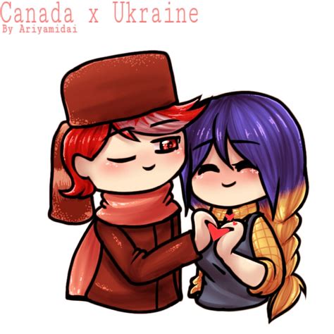 Countryhumans Canada And Ukraine ~ By Ariyamidai On