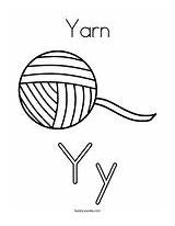 Coloring Yarn Wagon Letter Color sketch template