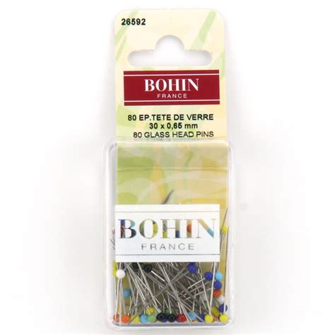Bohin Glass Head Pins Threaded Needle