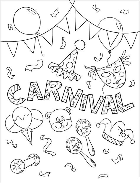 printable carnival coloring page  printable coloring pages  kids