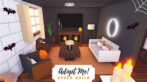 modern halloween themed family home speed build roblox adopt