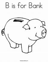 Bank Coloring Money Piggy Ham Saving Math Pages Twistynoodle Template Pig Built California Usa Favorites Login Add Outline Noodle Print sketch template