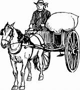 Clipart Cart Farm Pioneer Horse Drawing Horses Transparent Webstockreview Getdrawings Coach sketch template