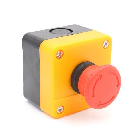 Baomain Red Sign Emergency Stop Switch Push Button Weatherproof Push