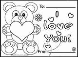 Teddy Coloring Pages Valentine Bear Valentines Colour Getcolorings Cards Print Color sketch template