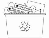 Coloring Bin Recycling Pages Garbage Template sketch template