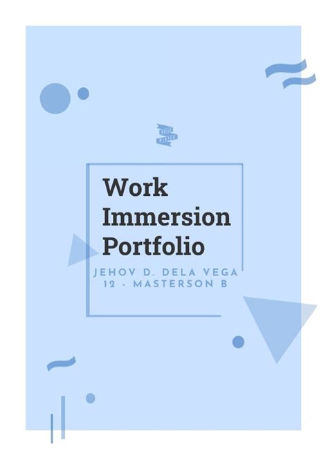 work immersion portfolio  flipsnack
