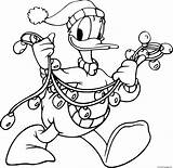 Coloring Christmas Donald Pages Ducks Lights Printable Print sketch template