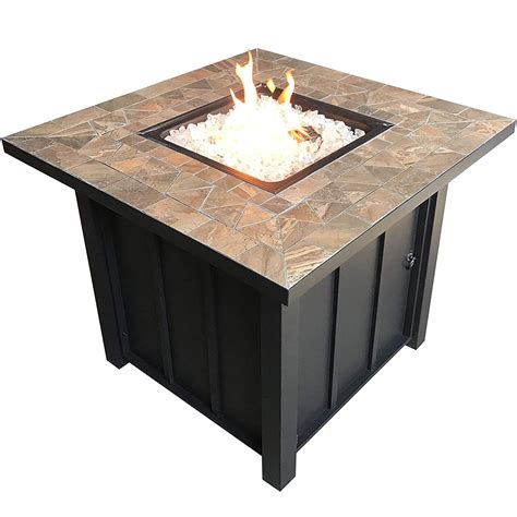 hiland afp stt outdoor 30 in square tile table top propane fire pit