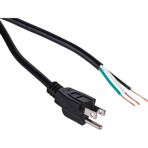 ac power cord nema  p  unterminated  awg  sjt  black  ft