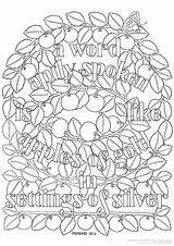 Proverbs Bible Colouring Verse Adult Etsy sketch template