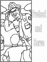 Coloring Pages Police Book Policeman Police4 Kids Printables Helpers Print Community Serve Protect Popular Advertisement Coloringhome Comments Easily sketch template