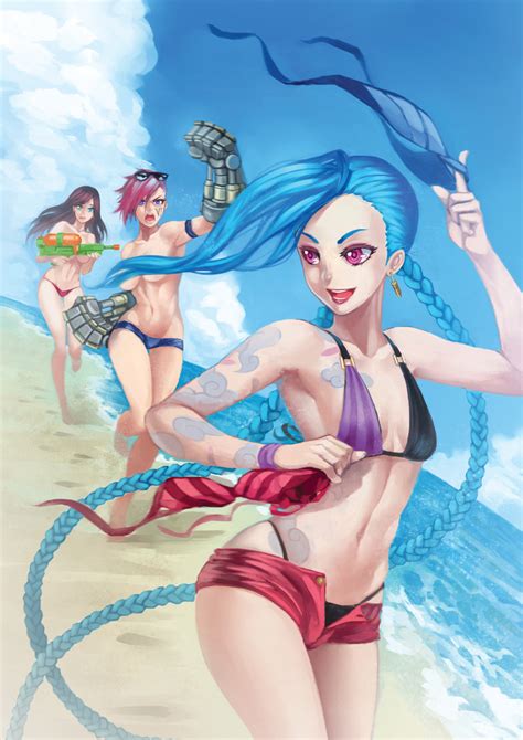 jinx vi caitlyn league of legends lol nsfw sex related or lewd adult content
