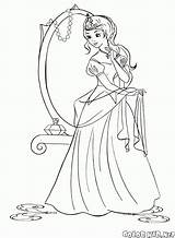 Specchio Principessa Espejo Prinzessin Miroir Colorkid Cavallo Principe Princesse Malvorlagen Espelho Colorier Jovem Joven Blume Giovane Stampa sketch template