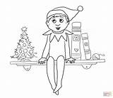 Pages Elf Christmas Shelf Colouring Coloring Printable Sheets Printables Print Little Kids sketch template