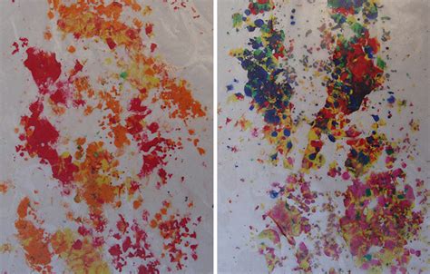 Fun With Wax Paper Abstract Melted Crayon Art Creative