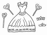 Dress Coloring Pages Girls Beautiful Wonder sketch template