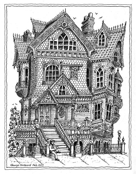 victorian house adult colouring house colouring pages adult coloring