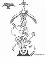 Fu Kung Colorir Personagens Shifu Po Equilibrando Furious Tudodesenhos sketch template