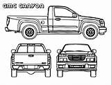 Gmc Canyon Yescoloring Pick Sheet Coloriages Crafter Colorear sketch template