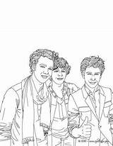 Jonas Coloring Pages Brothers sketch template