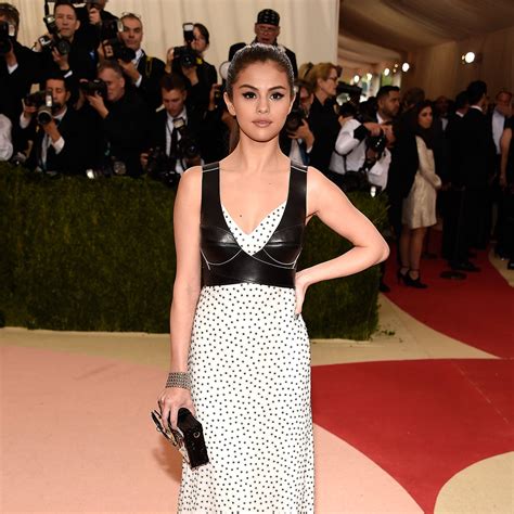 Selena Gomez Wears A Leather Bra Outside Her Dress At The 2016 Met Gala