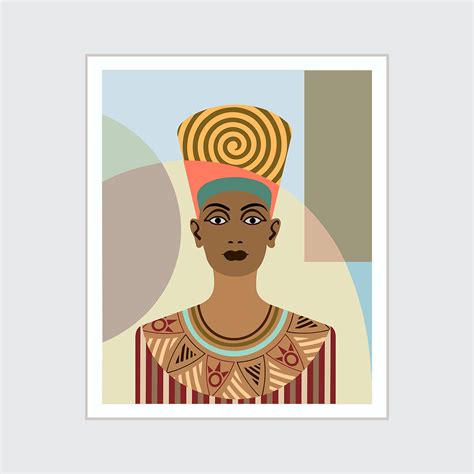 Nefertiti Painting Ancient Egypt Art Queen Portrait Poster