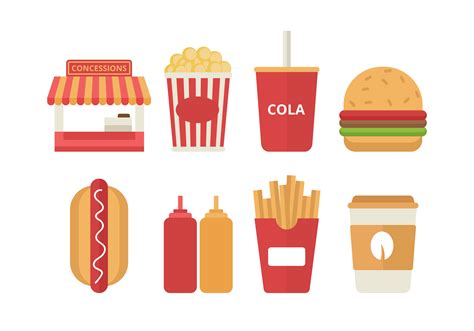 concession stand vector icons  vector art  vecteezy