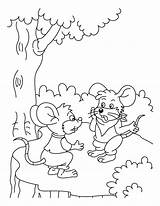 Coloring Pages Mice Talking Cat Mouse sketch template