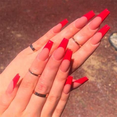 coffin nails red acrylic nails kylie nails christmas nails acrylic