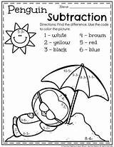 Subtraction Worksheets Kindergarten Coloring Worksheet Color Difference Activities Grade Math Preschool First Choose Board 1st sketch template