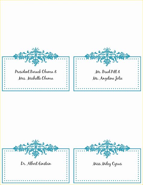 place card template        printable