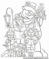 Color Visit Coloring Christmas sketch template