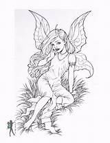 Coloring Pages Fairy Fairies Adult Adults Printable Dark Book Enchanted Mermaid Colouring Gothic Fantasy Designs Thomas Various Color Nene Sheets sketch template