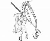 Blazblue Litchi Faye Ling Character Calamity Trigger sketch template