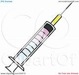 Needle Syringe Clipart Colorful Illustration Frisko Medical Background Royalty Vector sketch template