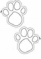 Paw Bunny Easter Template Footprint Rabbit Printable Outline Patrol Clipart Footprints Print Track Templates Poten Coloring Tijger Molde Basket Cachorro sketch template