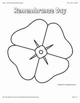 Remembrance Poppy Coloring Pages Colouring Memorial Color Large Poppies Kids Veteran Veterans Template Features Bigactivities Anzac Printable Activities Words Sheets sketch template