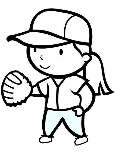 softball coloring pages clipart