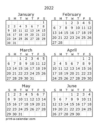 printable calendars