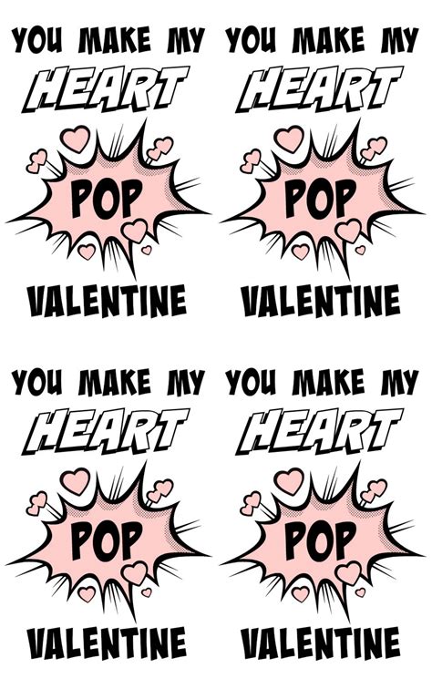 push pop valentines organize  decorate