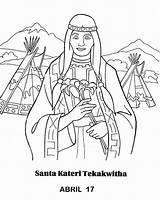 Coloring Pages Nations First Kateri Tekakwitha Library St Popular sketch template