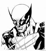 Wolverine Superheroes Coloring4free Clipartmag Atkins sketch template
