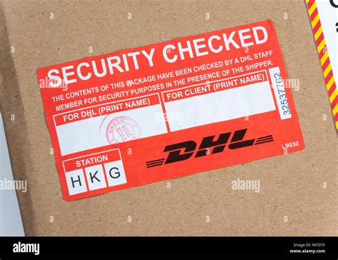 dhl box  res stock photography  images alamy