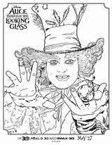 Coloring Alice Pages Hatter Mad Glass Through Looking Wonderland Sheets Adult Disney Printable Adults Fun Colouring Cat Burton Para Cheshire sketch template