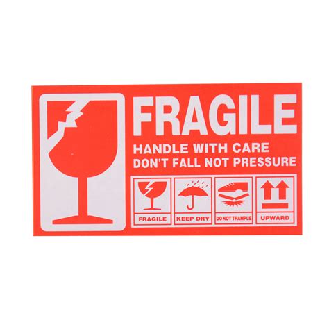 Fragile Warning Label Sticker 50pcs Lot 9x5cm Fragile Sticker Up And