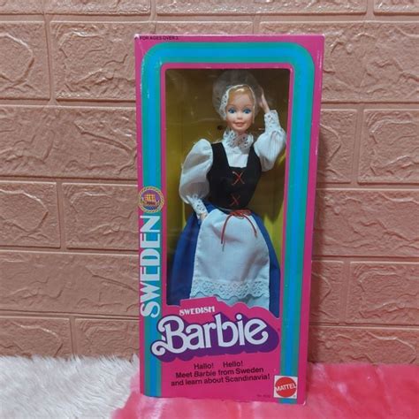 1982 dolls of the world swedish barbie first edition [nrfb] shopee