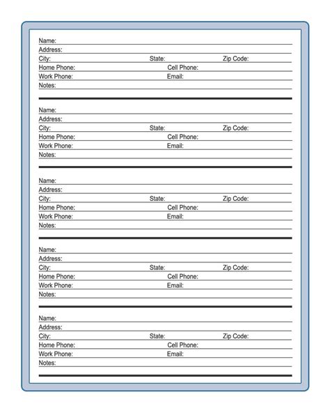 printable address book pages address book template book template